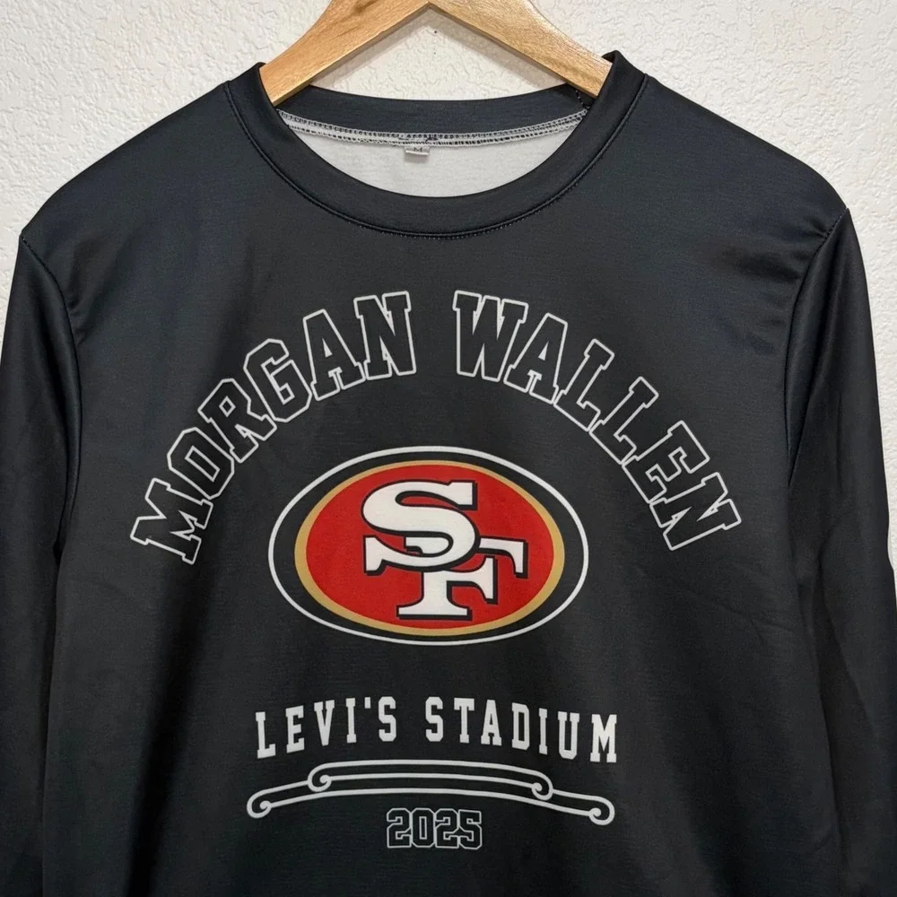 Morgan Wallen 2025 Tour Sweatshirt San Francisco 49ers Levi's Stadium Men's  M - Picture 2 of 7
